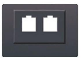Bjc coral color - Tapa para adaptador doble rj11-rj45 coral gris lava