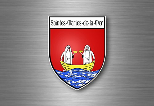 Aufkleber sticker auto wappen schild flagge frankreich saintes maries de la mer
