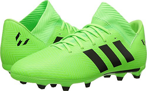 adidas Unisex Nemeziz Messi 18.3 FG J Running Shoe, core Black/Solar Green, 1 M US Big Kid