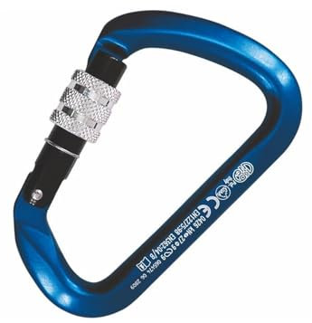 Kong. Large Multiuse Screw Sleeve. Moschettone in Alluminio. Sistema Keylock, Apertura Extra-Large. Arrampicata e Alpinismo. Made in Italy. CE EN 12275 CE EN 362/B UIAA. 27 kN di carico. Peso 73g.