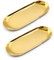 ANZOME 2 Stück Serviertablett kleines Dekotablett Goldene ovale dessertschale schmuckständer Gold Dekoration für zuhause 23 x 9,5 cm