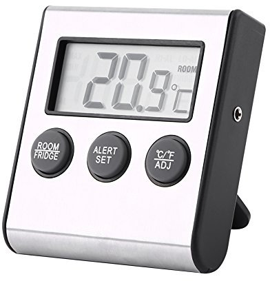 Digital Fridge Thermometer Refrigerator Freezer Thermometer with High Low Temperature Memory and Alarm Function
