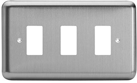 Varilight Triple PowerGrid Plate Kit - Value Matt Chrome, XSPGY3