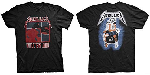 Metallica Men's Kill 'Em BL_TS: L T-Shirt, Black (Black Black), Large (Size:Large)