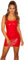Koucla Kleid Wetlook Lederlook Lack Optik Minikleid Gogo (Rot, S)