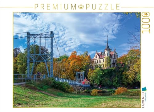 CALVENDO Puzzle Die Hängebrücke in Grimma | 1000 Teile Lege-Größe 64 x 48 cm Foto-Puzzle für glückliche Stunden