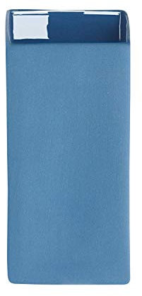 ASA Vase, blau CUBEBLUE 6 x 6 cm, H. 12 cm 46034108 ! Vorteilsset beinhaltet 2 x den genannten Artikel und Set mit 4 EKM Living Edelstahl Strohhalme