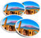 Vinyl Stickers (Set of 2) 10cm - Mount Vesuvius Italy Pompeii Fun Decals for Laptops,Tablets,Luggage,Scrap Booking,Fridges #3498