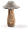 Logbuch-Verlag Dekofigur Pilz Figur zum Hinstellen 16 cm Herbst Deko Holzpilz Silber braun