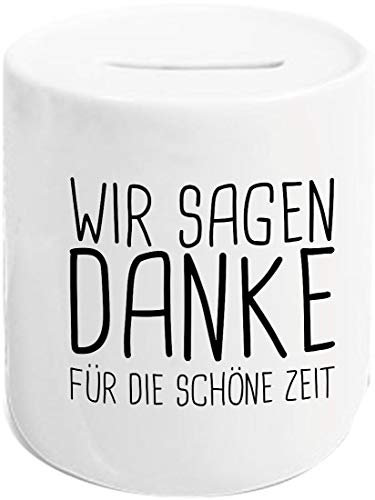 Shirtinstyle Spardose Sparschwein, Wir Sagen Danke für die schöne Zeit, Abschied Kita Kindergarten Schule