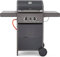 Tower T978500 Stealth 3 Burner 2+1 Gas BBQ, Including Side Burner, Side Table, Precision Thermometer and Cabinets, Rust Proof Design, Black
