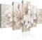 B&D XXL Acrylglasbild Blumen Lilien 100x50 cm 5 Teilig Wandbild auf Acryl Glasbilder Kunstdruck Moderne Acrylglas Platte Wanddekoration Geschenke Heimdekoration Glasbild Abstrakt beige Bokeh