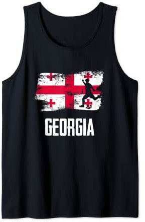 Georgia Flag Jersey Georgian Soccer Team Georgian Tank Top