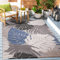 SANAT Outdoor Teppich Wetterfest - Outdoorteppiche für den Innen und Außenbereich, Balkon Teppich Wasserabweisend, Strapazierfähige Teppiche für Terrasse Garten und Wohnzimmer, Blau-Beige 120 x 170 cm
