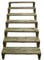 Gartenwelt Riegelsberger Terrassentreppe Breite 95 cm Treppe mit 7 Stufen Geschosshöhe 123 cm Massivholz Kiefer kesseldruckimprägniert Komplett-Set Wangen, Bohlen & Schrauben