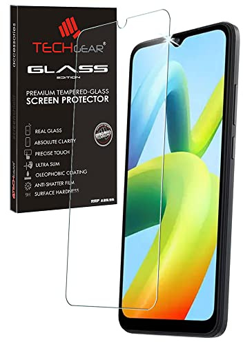 TECHGEAR GLASS Edition for Xiaomi Redmi A1, Tempered Glass Screen Protector Cover [2.5D Round Edge] [9H Hardness] [Crystal Clarity] [Scratch-Resistant] [No-Bubble]