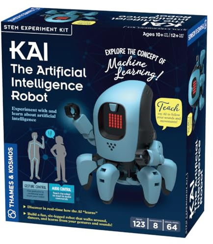 Thames & Kosmos Kai: The Artificial Intelligence Robot | Explore Machine Learning | Build an Innovative Smart Robot & Experiment with AI | App-Enabled for iOS & Android | Intro to AI for Kids
