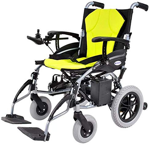 Elektrischer Rollstuhl Klappbarer Rollstuhl aus Leichter Aluminiumlegierung mit elektromagnetischer Bremse und abnehmbarem Design-Roller für Behinderte