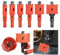 Tangger 6PCS Lochsägen-Set Lochsägenschneider hochgeschwindigkeits bohrer hartmetall bohrer edelstahl kernbohrer metall edelstahl-zahnrad lochschneider set metall(16-40mm) (ROT)