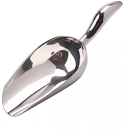 Paletta per cubetti di ghiaccio per congelatore, in acciaio inox, pala per macchina per ghiaccio, caffè, chicchi di caffè, cibo, caramelle, farina, popcorn, 170 g, piccole palette da cucina con buona