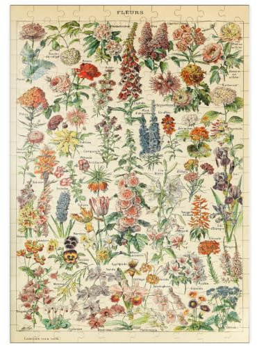MyPuzzle Fleurs - Blumen für Alle, Vintage Art Poster, Adolphe Millot - Premium 200 Teile Puzzle - MyPuzzle Sonderkollektion von Havana Puzzle Company