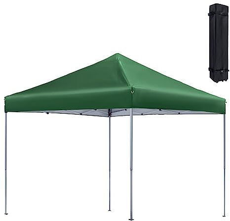 SUBTLETY Pavillon 3x3 Faltpavillon Wasserdicht Gartenpavillon mit Tragetasche Pop Up Gartenzelt Sonnenschutz Partyzelt Klappbare Festzelt Stabile Gartenzelt für Camping Strände Festival (Grün)