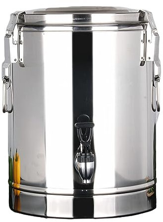 WYJRO Distributeur De Boissons Isotherme en Acier Inoxydable, Distributeur De Boissons Isotherme avec Robinet, pour Thé, Eau, Café, Boissons Glacées,12-24 Heures,29 * 38CM/20L