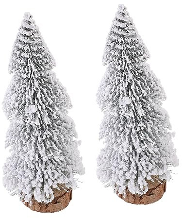 Amosfun 2st Kleiner Weihnachtsbaumschmuck Deko Kiefernbaum Mini Miniatur-Weihnachtsbaum Künstlich Tannenbaum Mini Mattierter Desktop-Weihnachtsbaum Geschenk Das Haustier Kiefer Nadelbaum