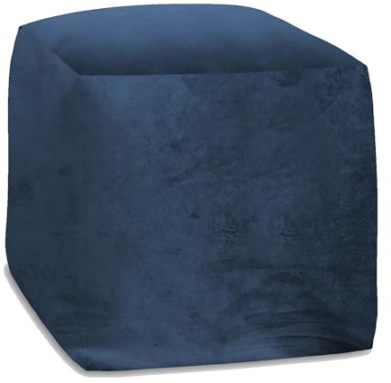 DreamRoots Pouf Hocker Cube 60x60x60cm - Couch Hocker - Samt Hocker - Hocker Wohnzimmer - Fußhocker Für Sessel - Hocker Sofa - Sitz Poof - Fußablage Hocker - Sessel Hocker - Pouf Sitzsack