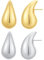 Rajputana Dupes Ohrringe Klein Set Drop Earrings Small Chunky Gold Silver Earrings for Women Teardrop Tropfen Ohrringe Vergoldet für Frauen Mädchen Mode Trendy lightweight Hypoallergenic Schmuck