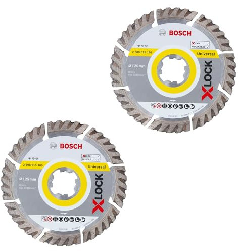 Bosch X-LOCK Lot de 2 disques à tronçonner standard pour universel 125 x 22,23 x 1,6 x 10 mm