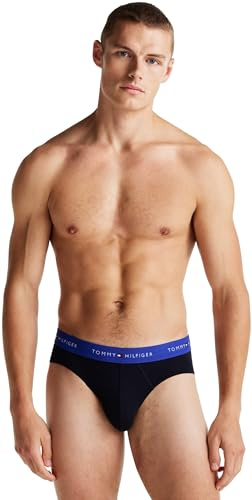 Tommy Hilfiger Herren 3er Pack Unterhosen Hip Briefs mit Logobund
