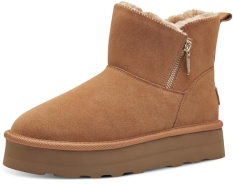 s.Oliver Damen Winterstiefel ohne Absatz aus Leder Gefüttert