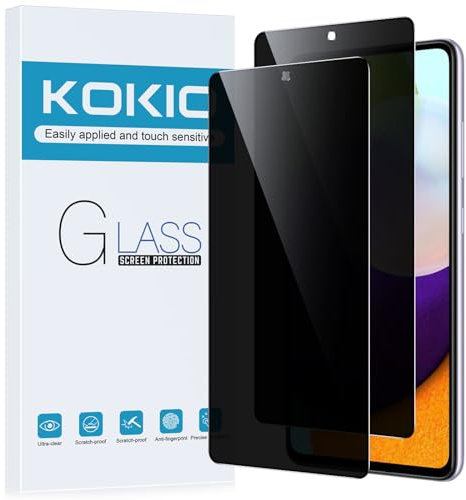 Kokio Sichtschutz Schutzfolie für Samsung Galaxy A52s 5G/A52 4G/5G, 9H Härte Anti-Peep-Schutzglas,Anti-Kratzer,Anti-Spionage Schutz für den Bildschirm,2 Stück