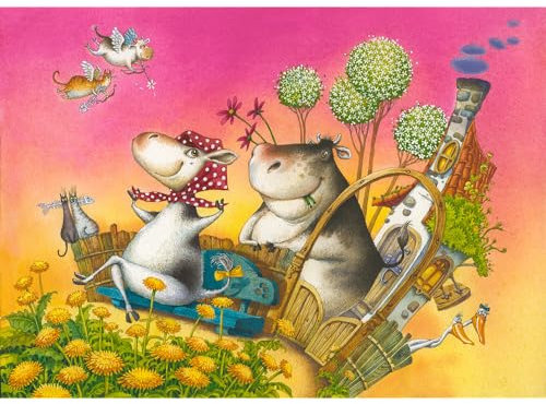DAVICI Puzzle-Tierische Freundschaft-Exklusives Holzpuzzle -65-Teile-magnetische Geschenkbox Wooden Jigsaw besondere Puzzleformen-lasergeschnittenes Birkenholz für alle Altersklassen Spielzeug