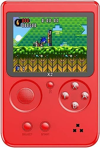 Console for giochi portatili 8G, console for giochi tascabili puzzle con rilevamento remoto con design del pulsante di direzione del rilevamento remoto e 2500 giochi classici integrati di NES FC GBA