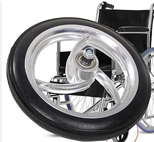 KWIBYBGS 2Er-Pack Ersatzräder Für Rollstuhlräder, Aluminiumlegierungsnabe, Rollstuhlteile, Vorderrad Für Rollatoren