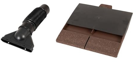 Klober Uni-Plain Tile Vent + Adaptor + Flexi to 100mm (Brown Granular)