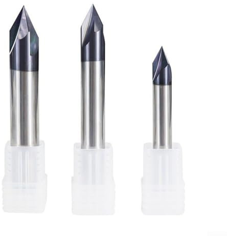 YUANGANG Routeur en carbure fiable, Fraise en Bout de chanfreinage à 90 degrés, Fraise à 3 cannelures, usinage (D8)