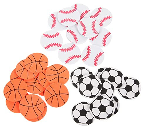 WESIEVYA 150 Blatt Selbstklebende Schwammaufkleber in Sportballform Bastelbedarf Für Kinder