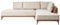 Ecksofa Stoff Kunstleder linksseitig 3-Sitzer modular beige / braun Myken
