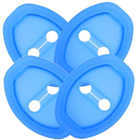 Gatuida 4pcs Universal Car Door Lock Protective Covers Blue Silicone Shock Absorber Buffer Pads Noise Reduction Door Latch Guard for Vehicle Lock Accessories