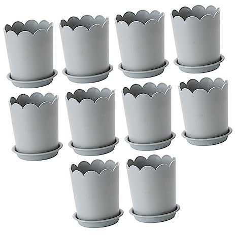 Sosoport Lot de 10 Pots De Plantation en Plastique pour Rosiers pour Balcon Et Jardin Excellente Respirabilité
