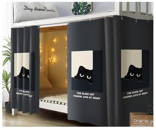 Bettvorhang Hochbett Kinder Etagenbett Vorhang Bettvorhänge Schlafzimmer Betthimmel Mädchen Jungen Bettzelt Schlafsaal Bett Vorhänge Cartoon Schlafzelt Kinderzimmer Bett Zelt Umrandung 2x1.15m (LxH)
