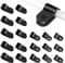240 PCS R-Type Cable Clips, 5 Sizes Nylon Cable Cleats, Black Wire Clamp, P Clips for Electrical Wire Conduit Cable Management