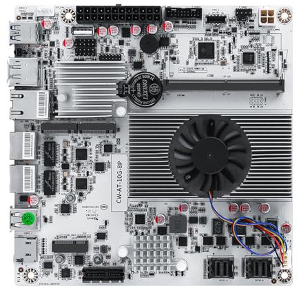 8-Bay 10G NAS Motherboard,N150,1 * 10G, 2 * 2.5G LANs,No Ram No Storage,2*NVMe 2*SFF-8643 to 8*SATA Firewall Mainboard PCIex1 Type-C