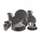 simpa 24PC Grey Glazed Ceramic Stoneware Dinner Set. 6 Dinner Plates, 6 Side Plates, 6 Bowls & 6 Mugs. Dishwasher & Microwave Safe.