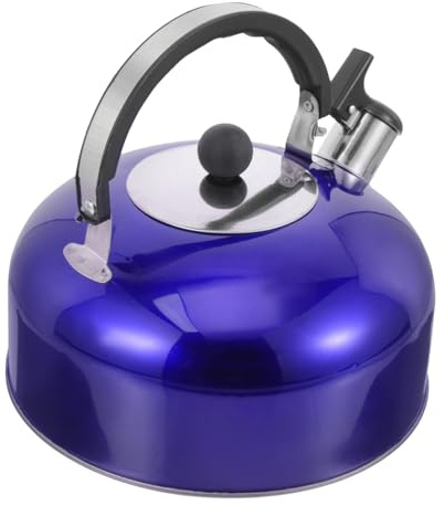 EPIGEIST Bollitore Da Cucina in Acciaio Acciaio 2,5l Fischio, Teiera a Fondo Piatto Per Tè e Bevande, Design Ergonomico Adatto a Casa e Ufficio