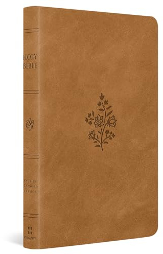 ESV Large Print Value Thinline Bible (TruTone, Nubuck Caramel, Wildflower Design)