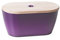 Omada Design Brotkasten oder Brothalter aus Acryl, Made in Italy, Brotkorb, 34x19x17 cm und Fassungsvermögen von 6 L mit Deckel aus Holz als Schneidbrett, Linea Woody, Pflaume Farbe